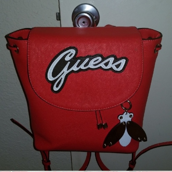 Guess Red Varsity Pop Backpack - Picture 5 of 7